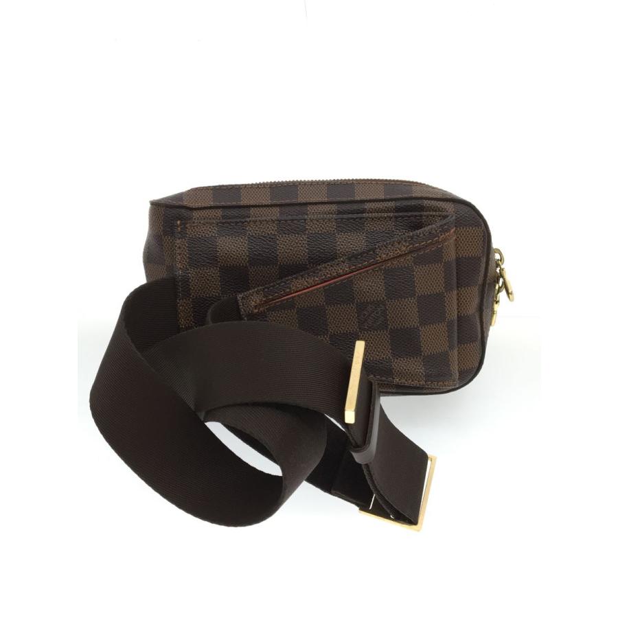 LOUIS VUITTON◆ジェロニモス_ダミエ・エベヌ_BRW/PVC/BRW