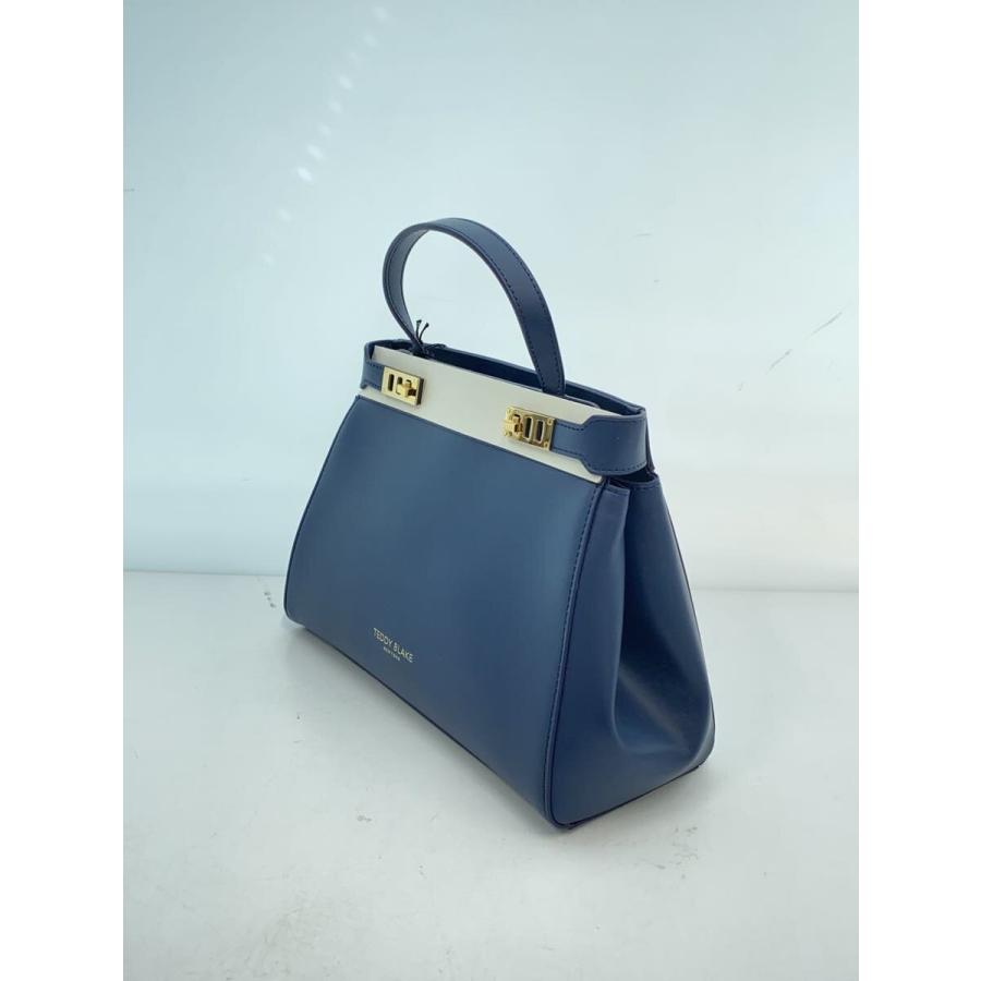 TEDDY BLAKE NEW YORK◇Chiara vitello11/ハンドバッグ/--/BLU 