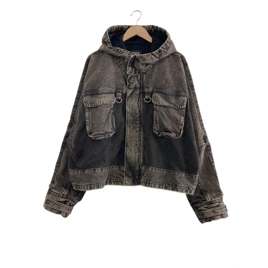 ZARA◇Limited edition/コントラストフード付きデニムジャケット/XL