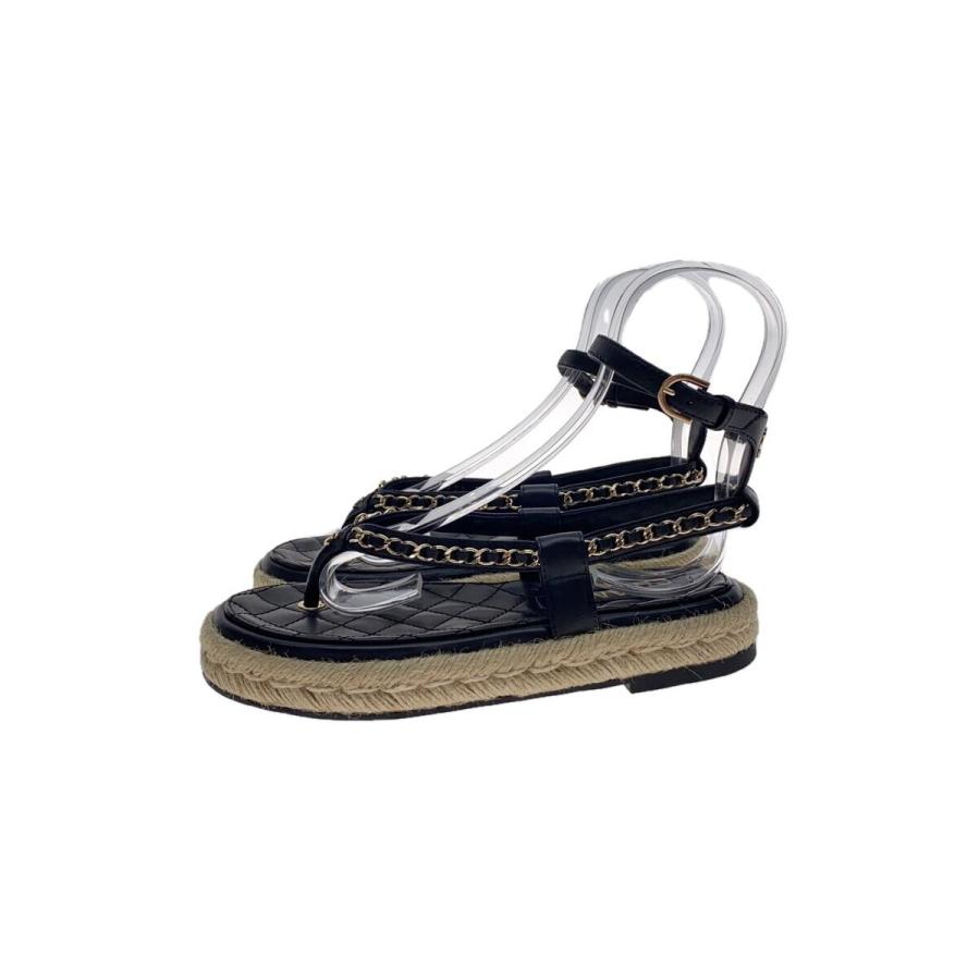 CHANEL◇サンダル/35/BLK/G36921/トングサンダル : セカンド CHANEL◇サンダル/35/BLK/G36921/トングサンダル : セカンド