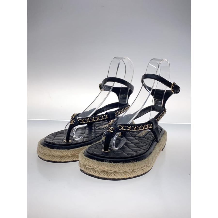 CHANEL◇サンダル/35/BLK/G36921/トングサンダル : セカンド CHANEL◇サンダル/35/BLK/G36921/トングサンダル : セカンド