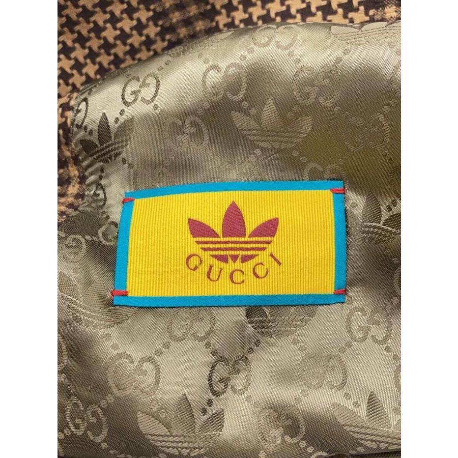 GUCCI◇×adidas/テーラードジャケット/38/ウール/ブラウン/チェック