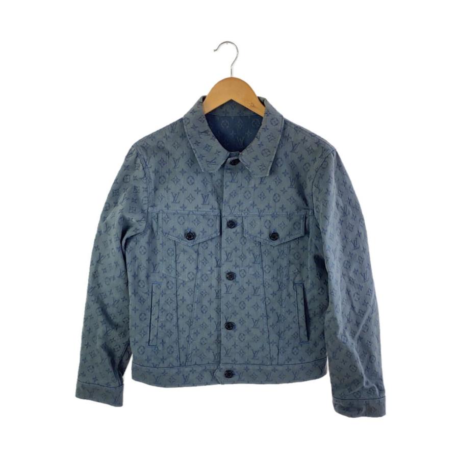 LOUIS VUITTON◇L/モノグラムデニムジャケット/Gジャン/44/コットン