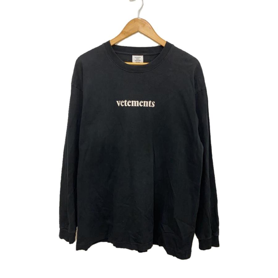 VETEMENTS◇20SS/Barcode Patch Logo Print LS Tee/XL/コットン 