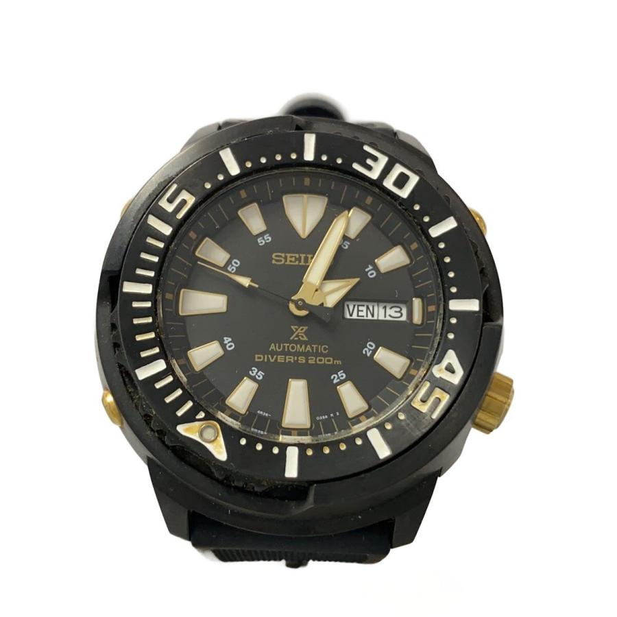 SEIKO◇プロスペックスダイバー200/自動巻腕時計/アナログ/BLK/BLK 