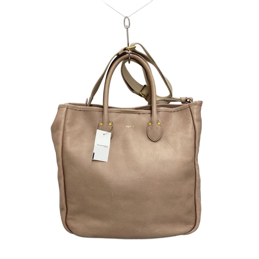 【新品未使用】agnes b. 2WAYショルダートートバッグ agnes b.◇2WAYショルダーバッグ/牛革/BEG/RAS02-02// : セカンド