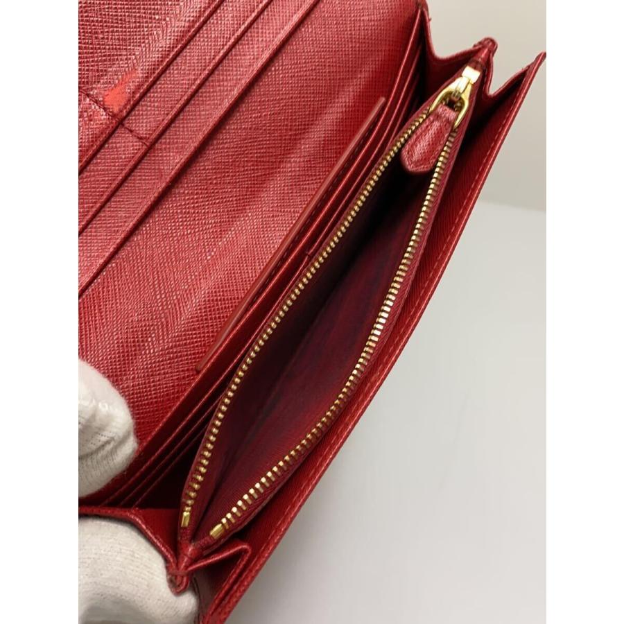 PRADA◆長財布/レザー/RED/無地/レディース｜ssol-shopping｜05