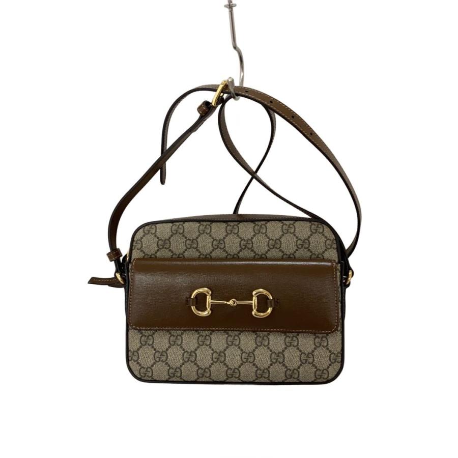 GUCCI◇ショルダーバッグ_ホースビット1955_GGスプリーム/PVC/BRW/総柄 