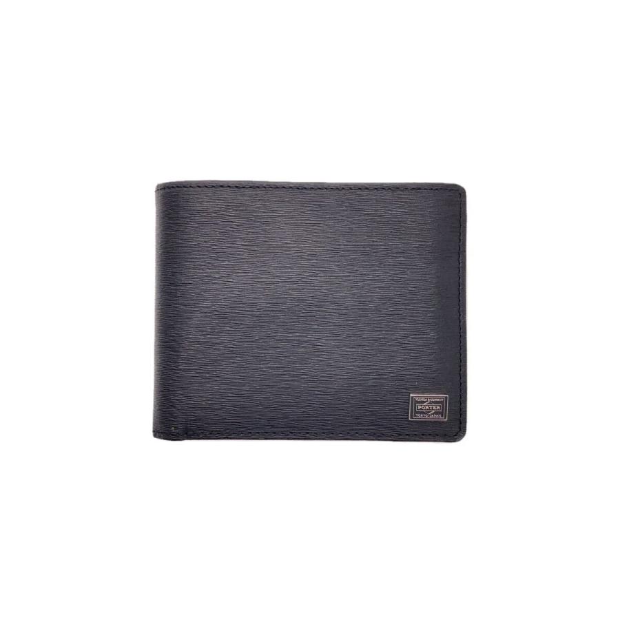 PORTER◇2つ折り財布/--/BLK/無地/メンズ/052-02204 : セカンド 