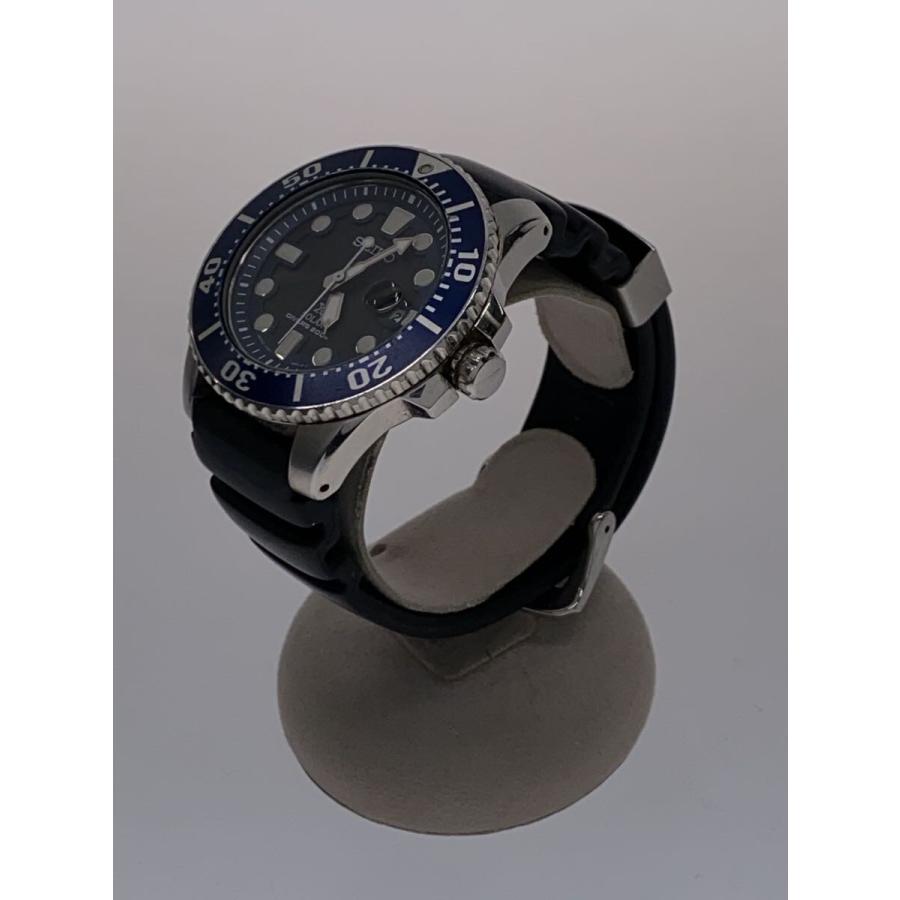SEIKO◇クォーツ腕時計/アナログ/ラバー/GRY/BLK/V157-0BT0 SEIKO 