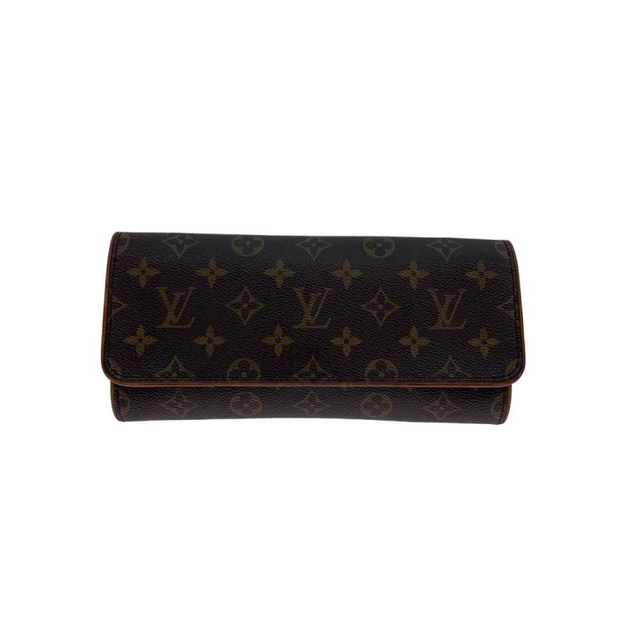 LOUIS VUITTON◇ポシェット・ツインGM_モノグラム・キャンバス/PVC/BRW