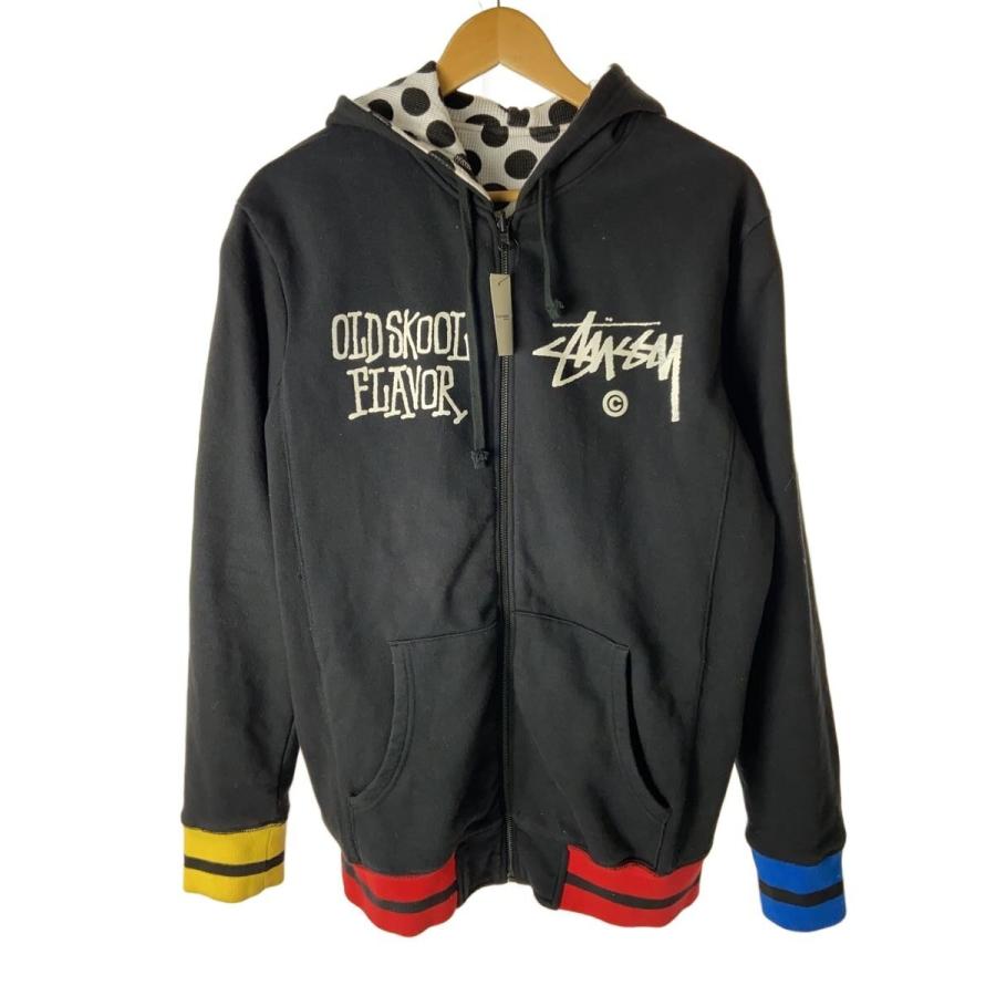 Stussy ブラック パーカー M STUSSY◇ジップパーカー/M/コットン/BLK : セカンドストリートYahoo!店