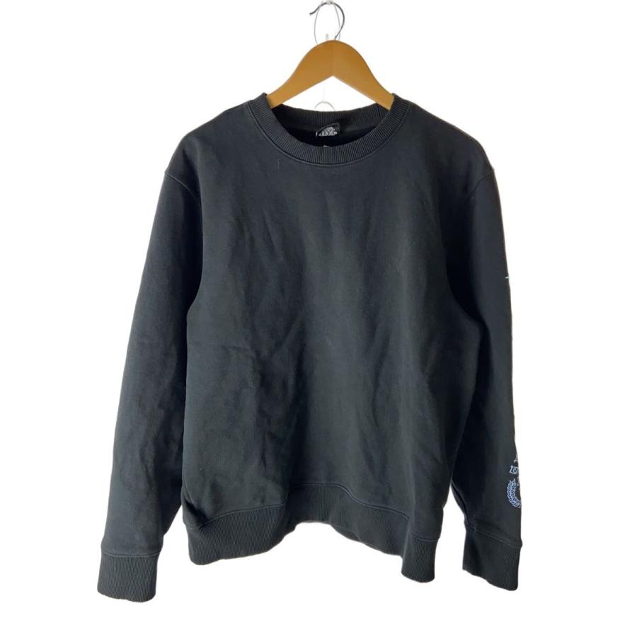 STUSSY◇スウェット/L/コットン/ブラック/無地/118448/ステューシー