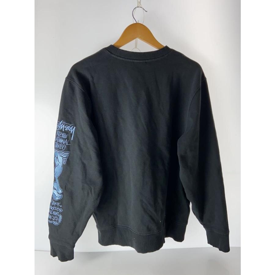 STUSSY◇スウェット/L/コットン/ブラック/無地/118448/ステューシー