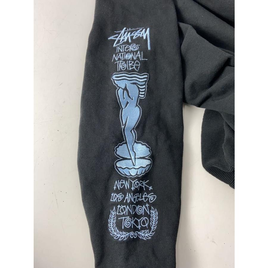 STUSSY◇スウェット/L/コットン/ブラック/無地/118448/ステューシー