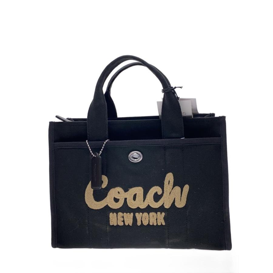 COACH コーチ✨ 2way カーゴトートバック キャンバス ブラック COACH◇カーゴ・トート/キャンバス/BLK : セカンドストリートYahoo!店
