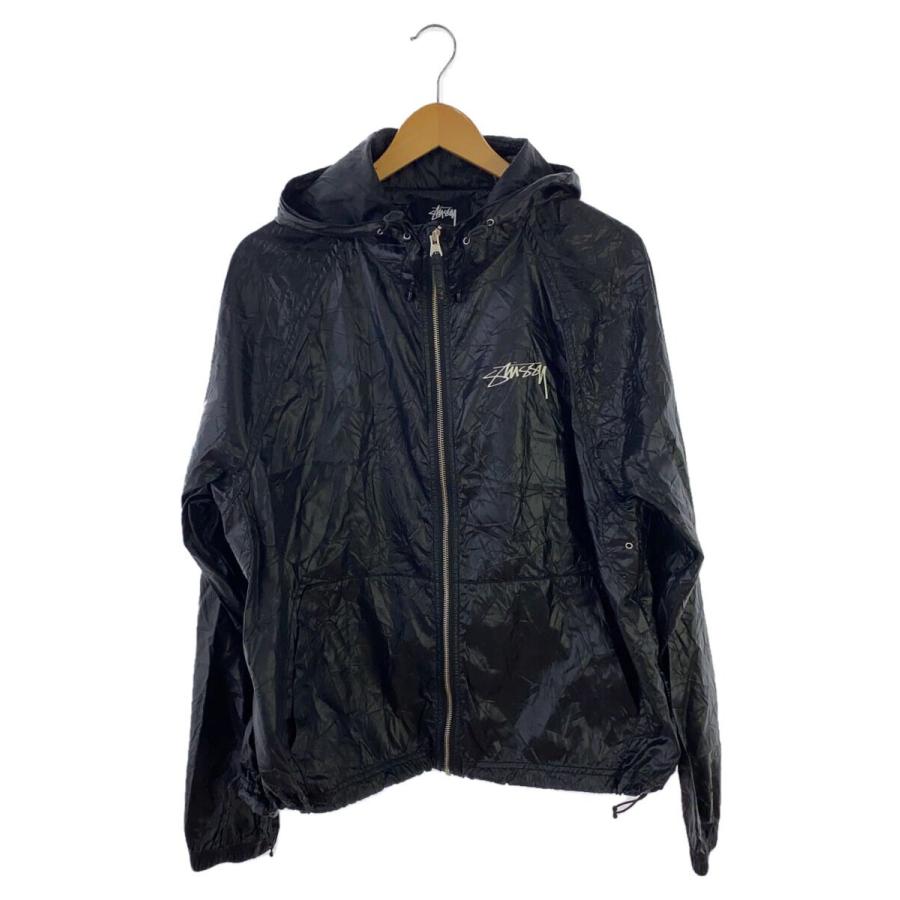 STUSSY◇ジャケット/M/ポリエステル/BLK/無地 : セカンド STUSSY◇ジャケット/M/ポリエステル/BLK/無地 : セカンド