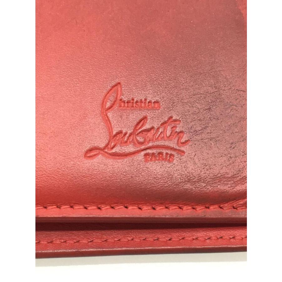 Christian Louboutin◇M NAXOS WALLET CALF/長財布/レザー/BLK/無地