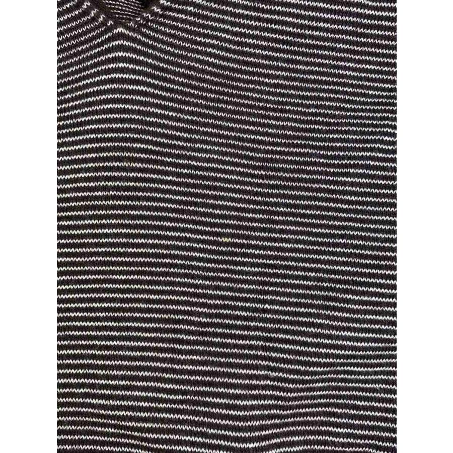 A.PRESSE◇ポロシャツ/3/コットン/BRW/ボーダー/24SAP-03-03K