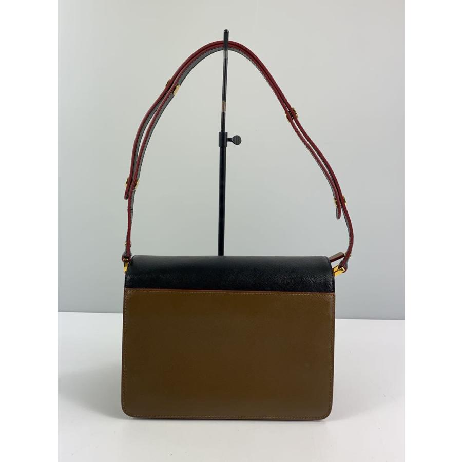 MARNI◇TRUNK/ショルダーバッグ/レザー/BRW/無地 : セカンドストリート