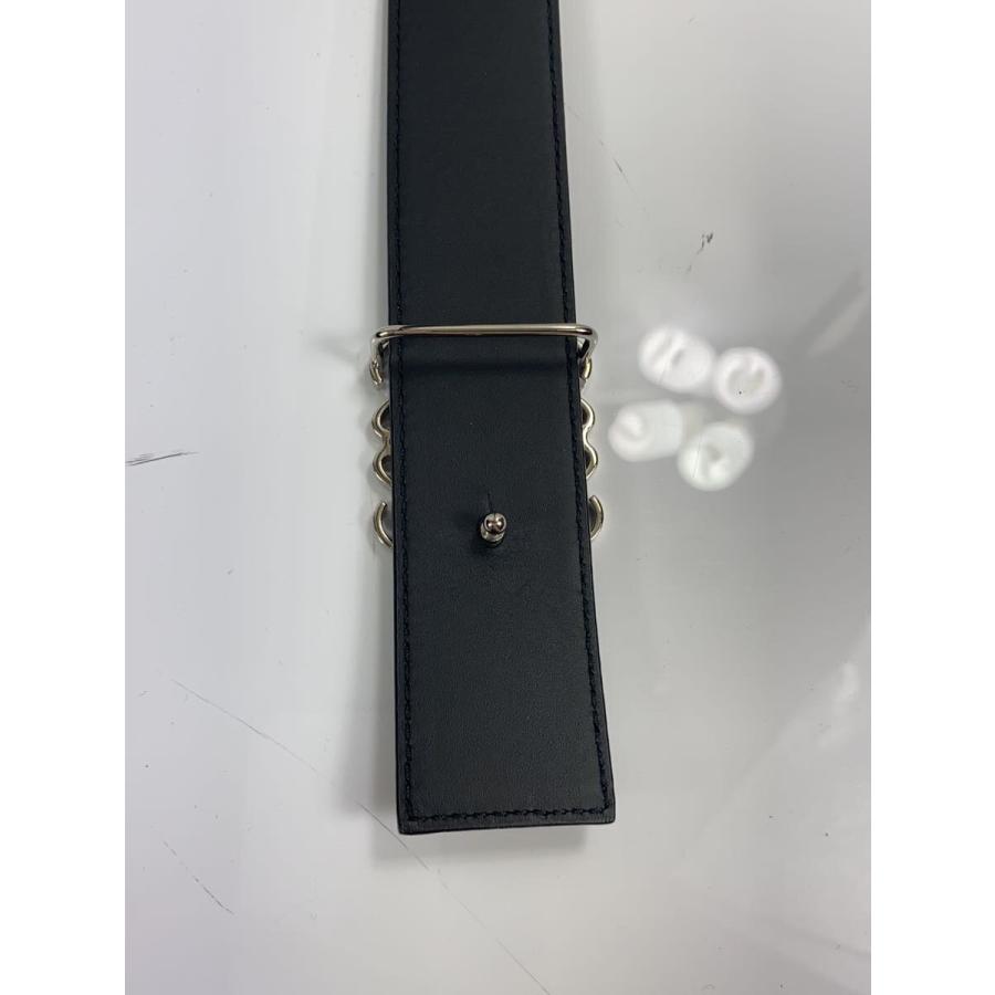 LOEWE◇リバーシブルベルト/レザー/BLK/無地/レディース/アナグラム
