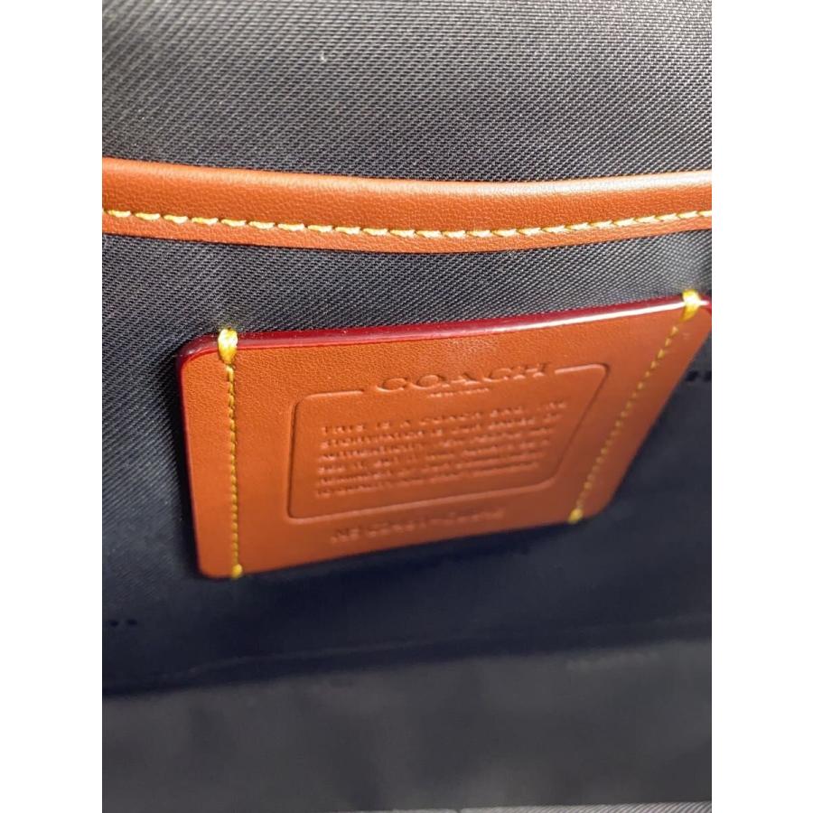 COACH◇メッセンジャーバッグ/ショルダーバッグ/レザー/BLK/無地/CU042