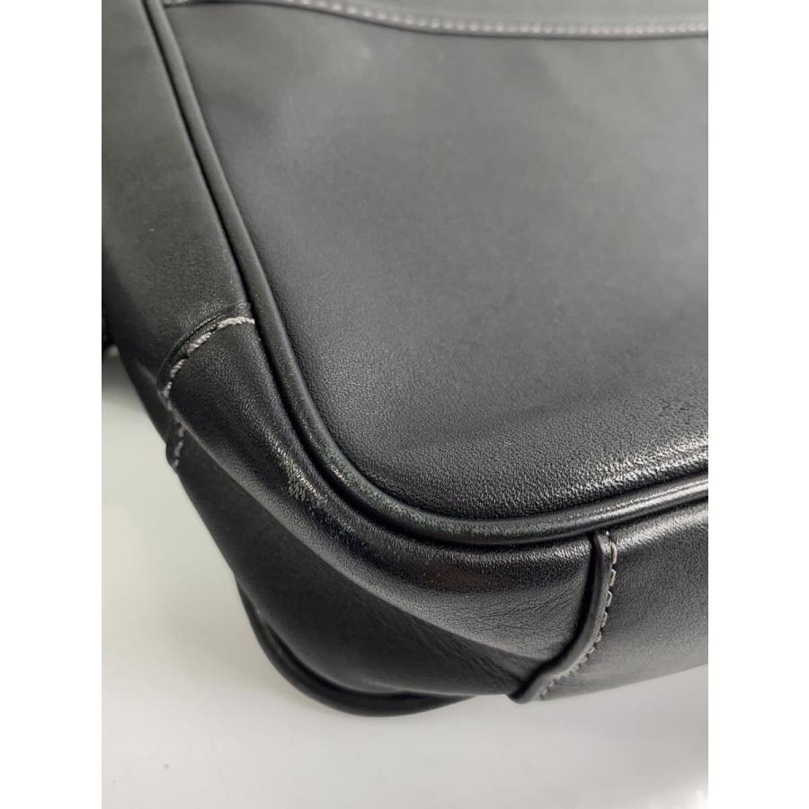 COACH◇メッセンジャーバッグ/ショルダーバッグ/レザー/BLK/無地/CU042