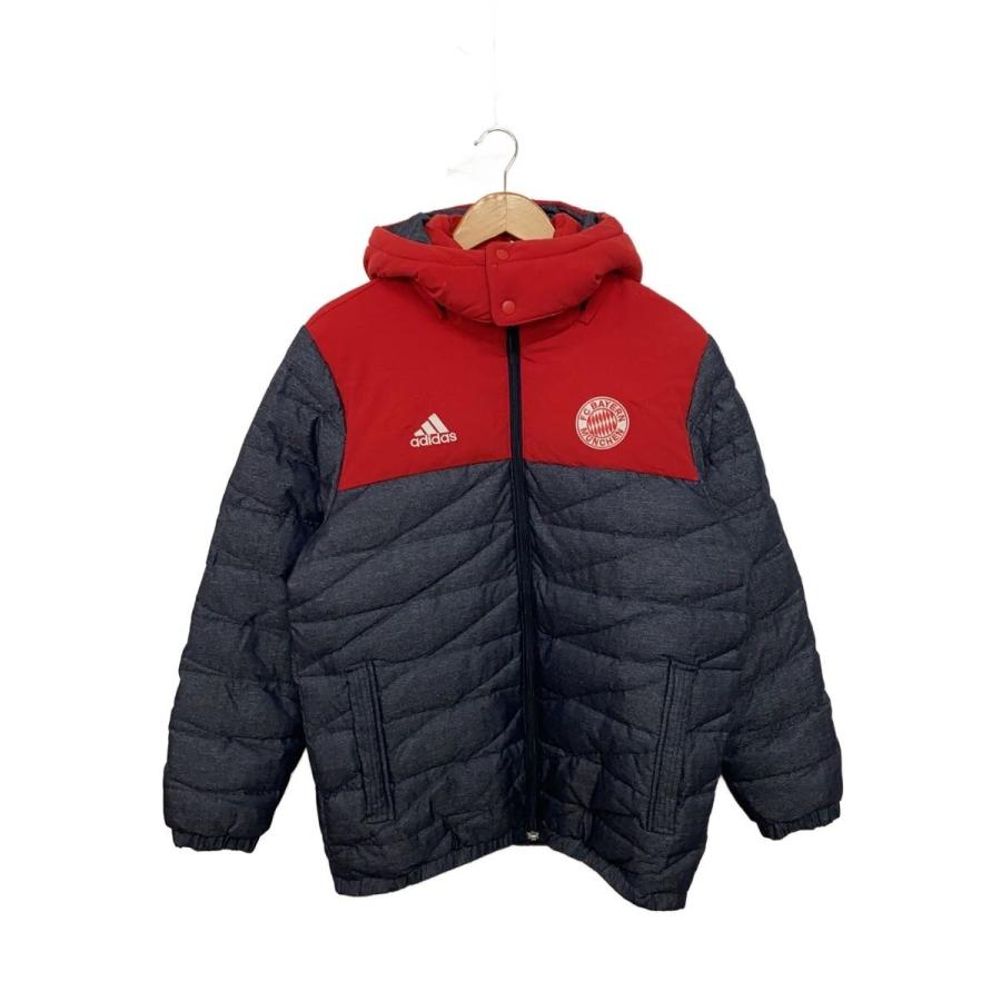 adidas◇BAYERN MUNCHEN/ダウンジャケット/L/ナイロン/RED : セカンド