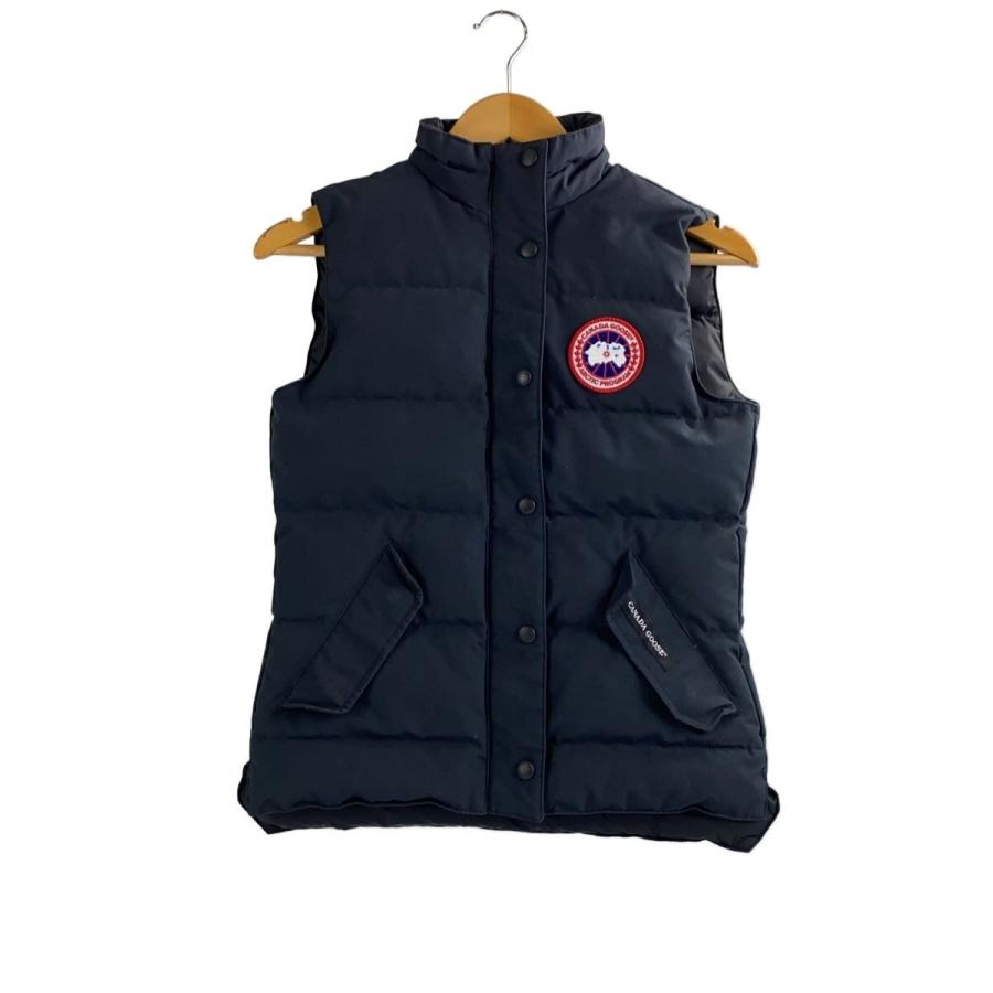 CANADA GOOSE◇FREESTYLE VEST/ダウンベスト/XS/ポリエステル/BLK/無地