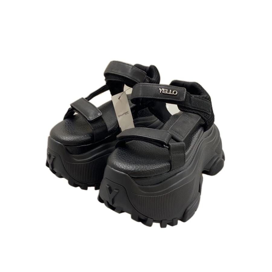 YELLO NOIR PLATFORM SANDALS 厚底サンダル ブラック YELLO◇BLACK WHALE PLATFORM SANDALS/サンダル/M/BLK// : セカンド
