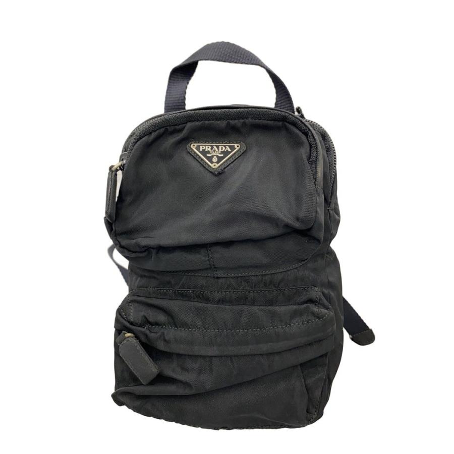 プラダ　リュック PRADA◇リュック/ナイロン/BLK/無地// : セカンドストリートYahoo!店
