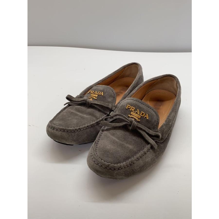 PRADA◇ローファー/ドライビングシューズ/36/GRY/スウェード 