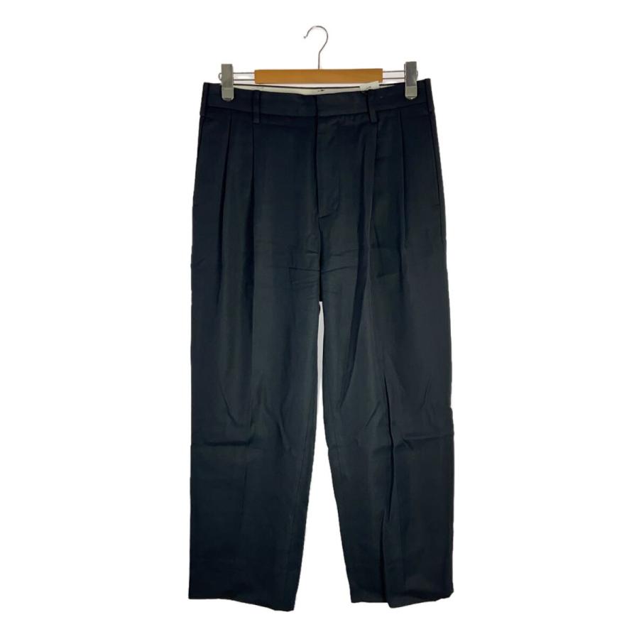 everyone スラックス EV24-PT26 ブラック L everyone◇two tuck wide twill trouser/スラックス/M/ポリエステル
