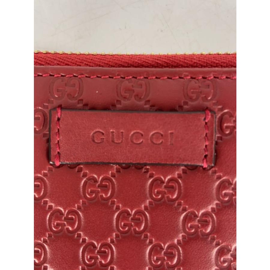 【美品】GUCCI グッチ ケース ラウンドファスナー マイクロ 赤 GUCCI 並行輸入 グッチ カードケース マイクログッチシマ 544474