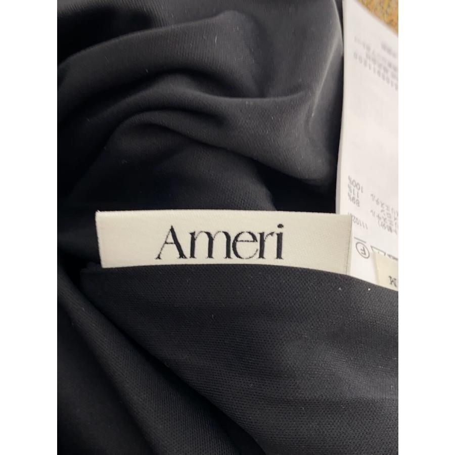 AMERI◇25SS/ASMEE 2WAY I LINE KNIT DRESS/S/ポリエステル/総柄