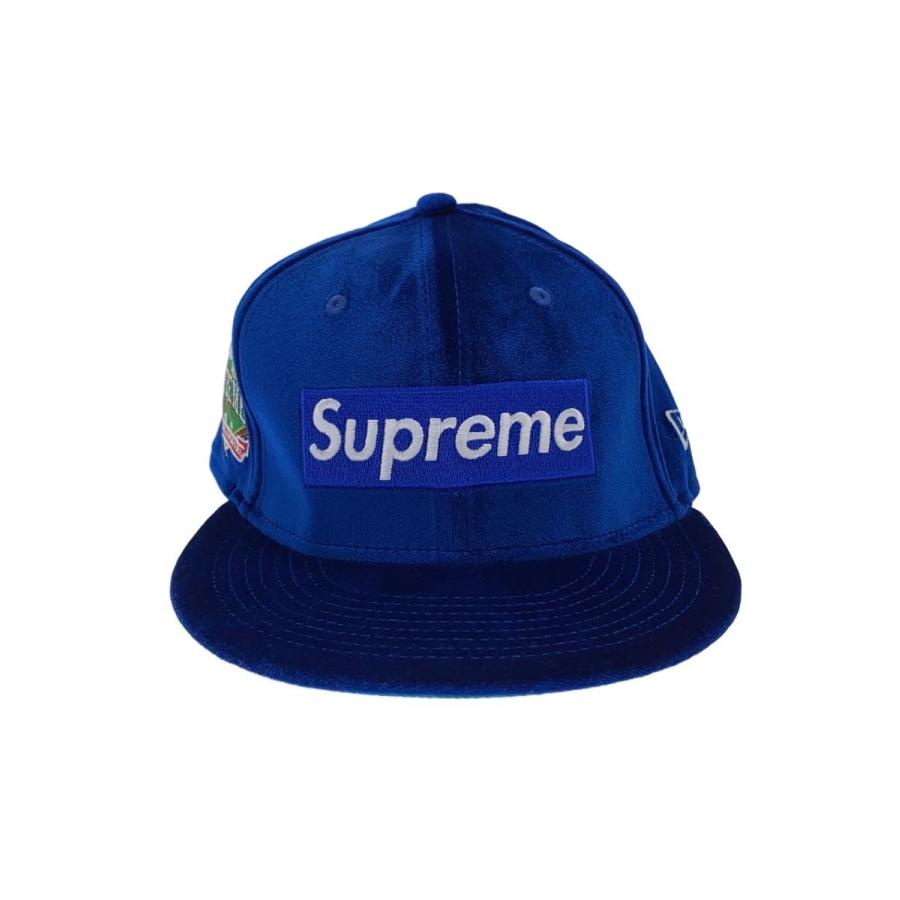 Supreme ヘッドバンド 青x NEW ERA (レア、希少品) ブルー Supreme◇Velour Box Logo New Era/22FW/ベロア/BLU/メンズ