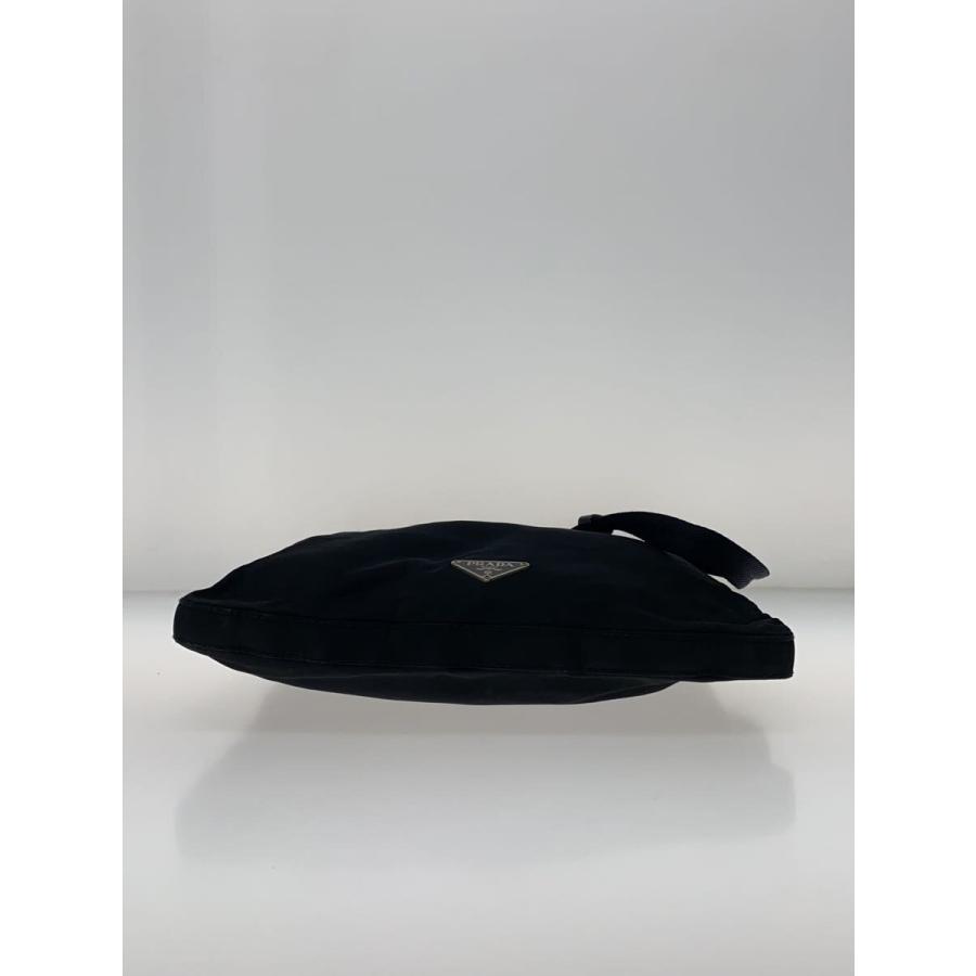 PRADA◇三角ロゴプレート/ショルダーバッグ/ナイロン/BLK : セカンド