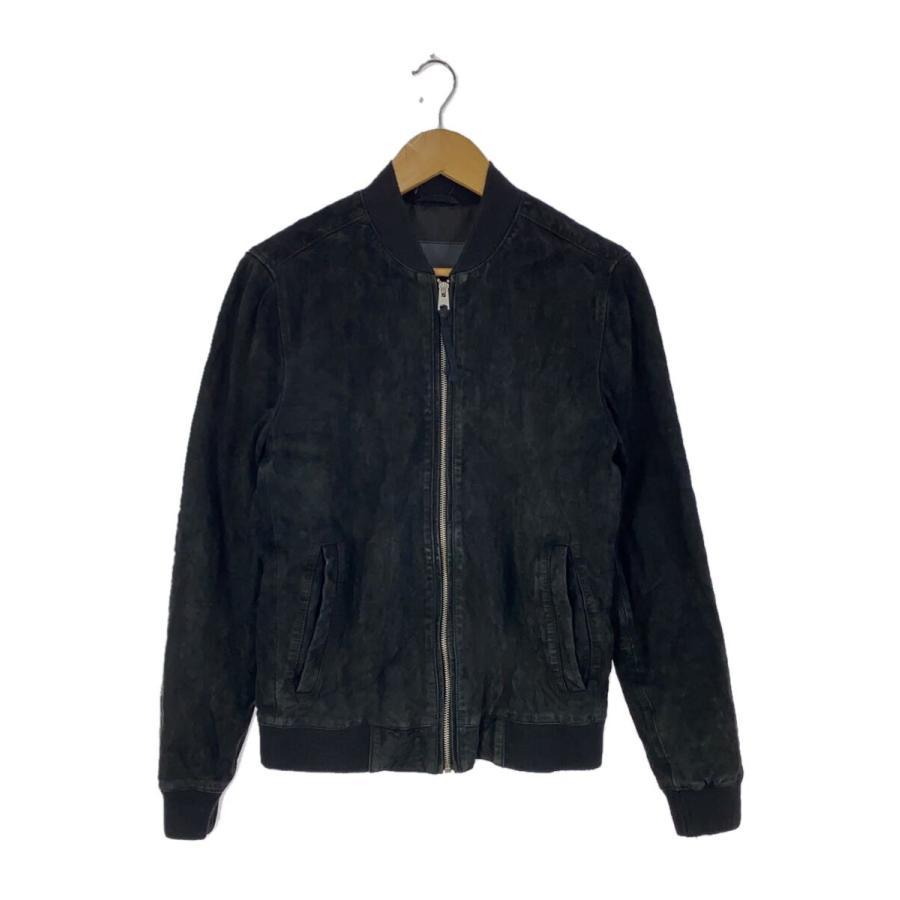ALLSAINTS◇ブルゾン/XS/スウェード/BLK/無地/ml075u/RONAN SUEDE 