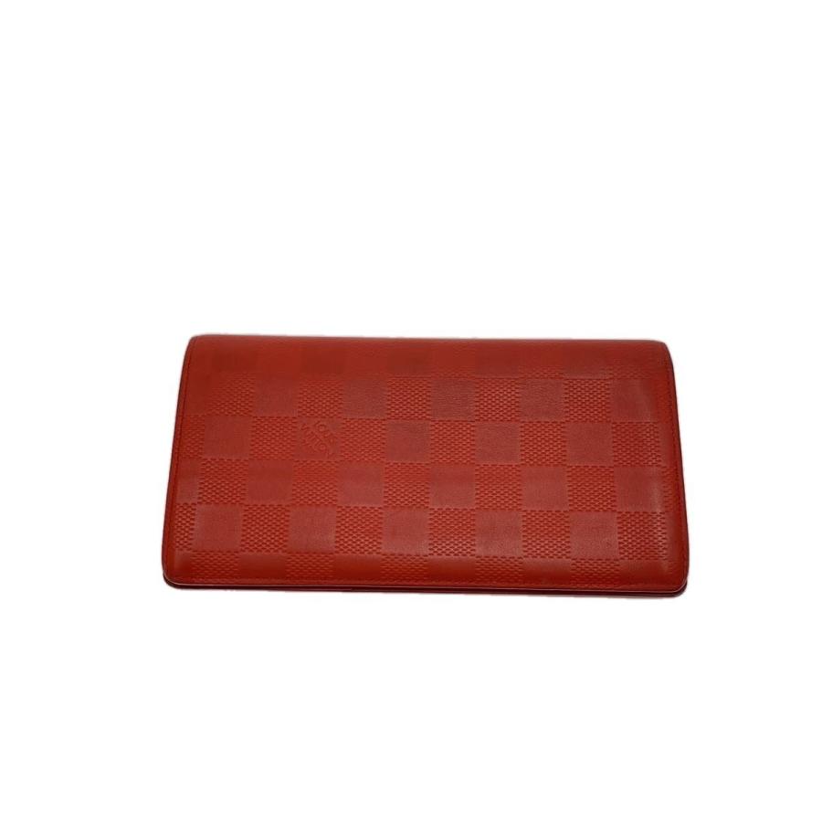 LOUIS VUITTON◇ポルト・フォイユ・ブラザ_ダミエ・アンフィニ/レザー