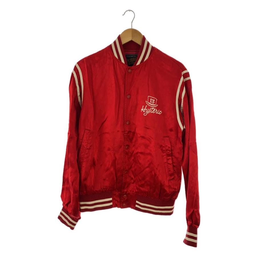 HYSTERIC GLAMOUR◇スタジャン/M/レーヨン/RED/プリント HYSTERIC GLAMOUR◇スタジャン/M/レーヨン/RED/プリント