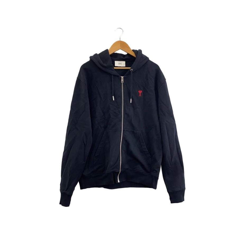 ami alexandre mattiussi◇ジップパーカー/L/コットン/BLK : セカンド