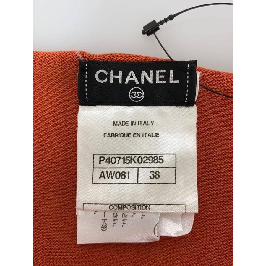 CHANEL◇ノースリーブワンピース/38/コットン/ORN/P40715K02985