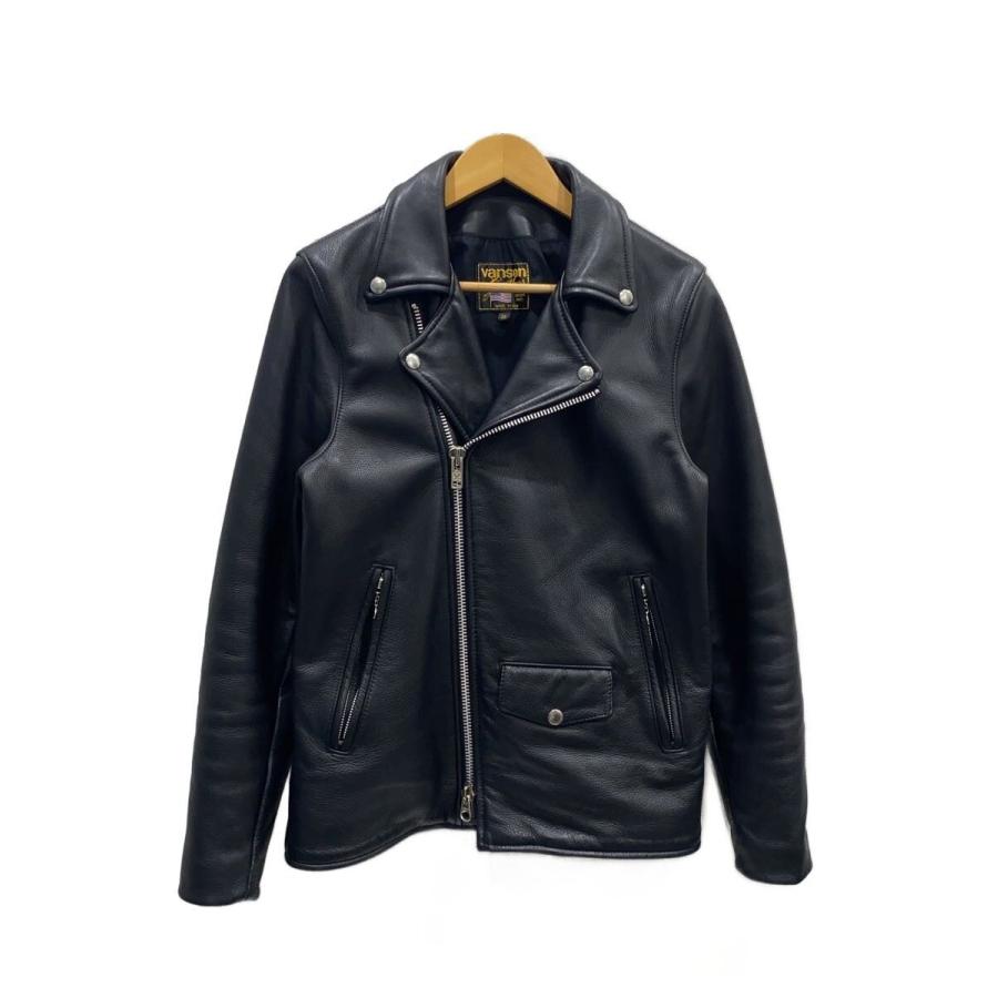 VANSON バンソン C2 ダブルライダース C2R 38 BLK VANSON◇ダブルライダースジャケット/C2R/USA製/38/牛革/BLK