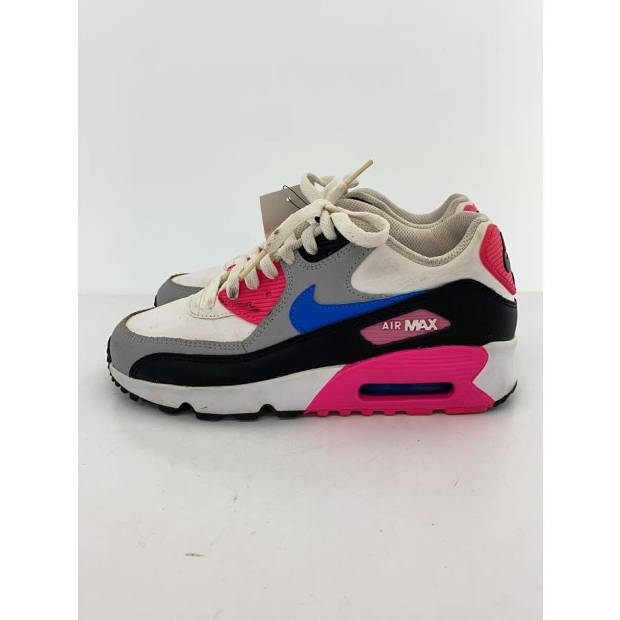 NIKE◇AIR MAX 90 LTR (GS)/エアマックス90レザー/ホワイト/833376-107 