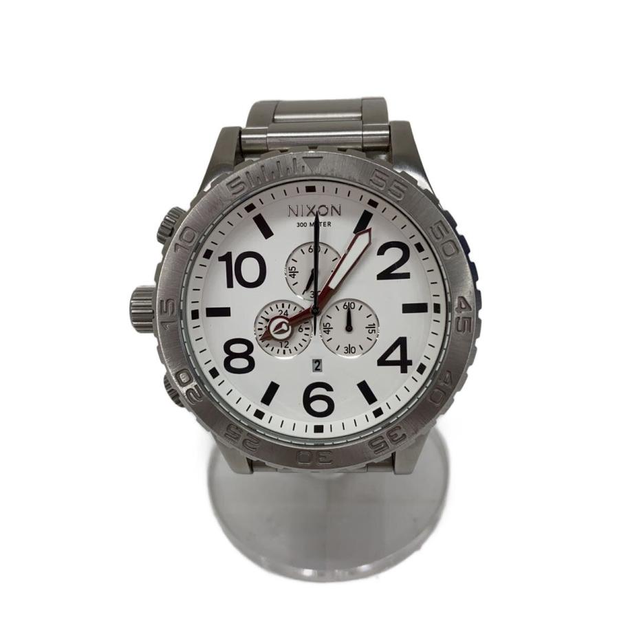 NIXON◇クォーツ腕時計/アナログ/ステンレス/WHT/SLV/SS/THE 51-30