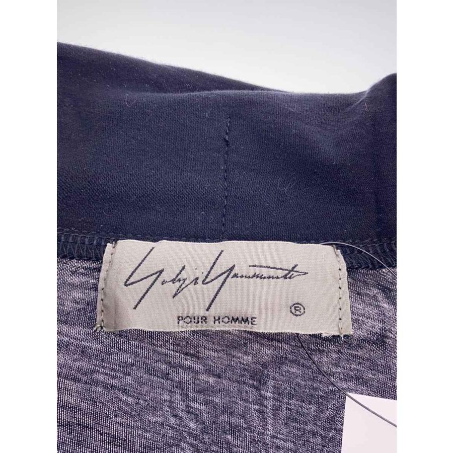 yohji yamamoto POUR HOMME◆天竺シャツカーディガン(薄手)/3/コットン/BLK/HN-T69-880