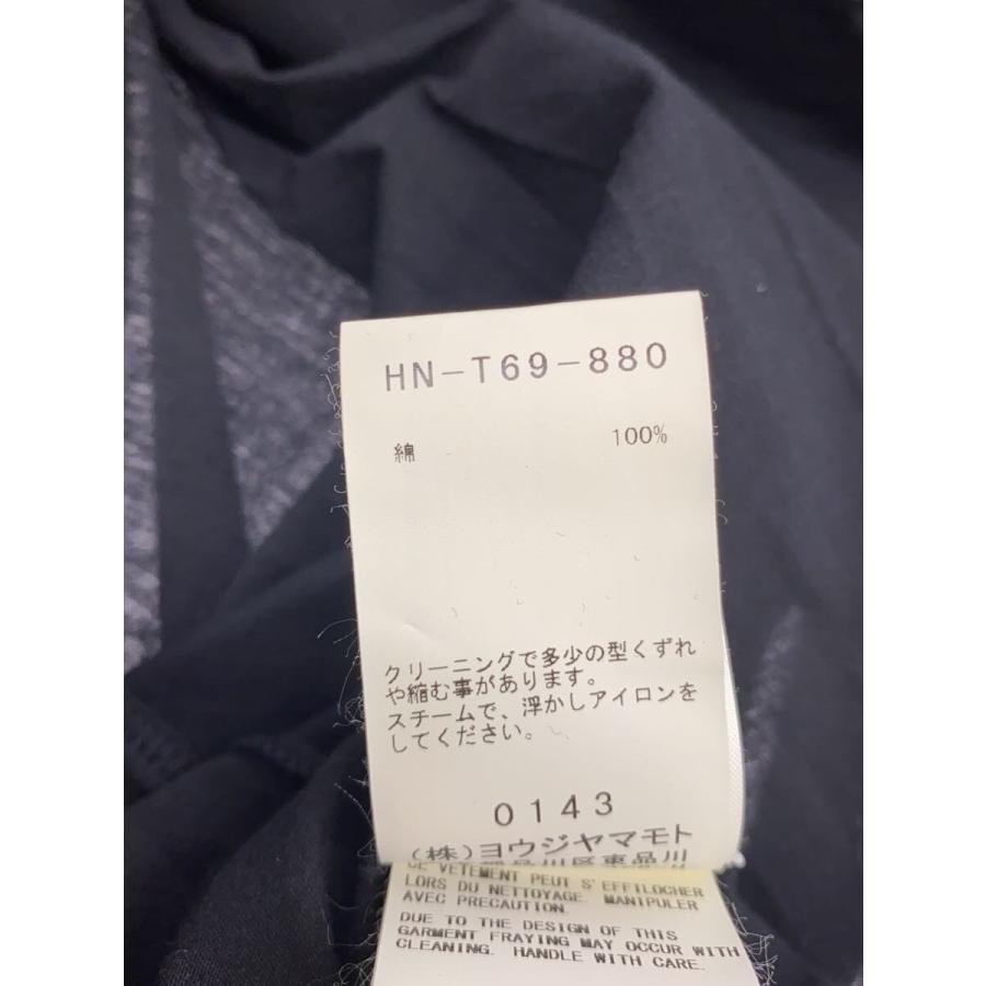 yohji yamamoto POUR HOMME◆天竺シャツカーディガン(薄手)/3/コットン/BLK/HN-T69-880