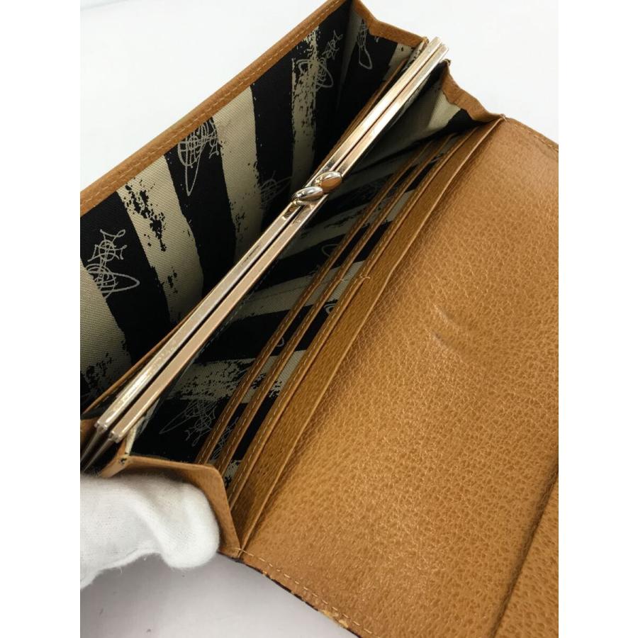 Vivienne Westwood◇長財布/キャメル/無地/ヴィヴィアンウエストウッド