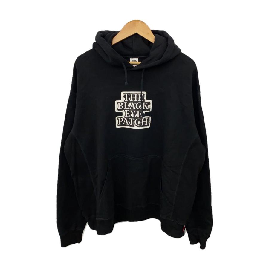 美品‼︎ THE BLACK EYE PATCH スウェットパーカー ロゴプリント THE BLACK EYE PATCH◇ビッグロゴパーカー/XL/コットン/ブラック