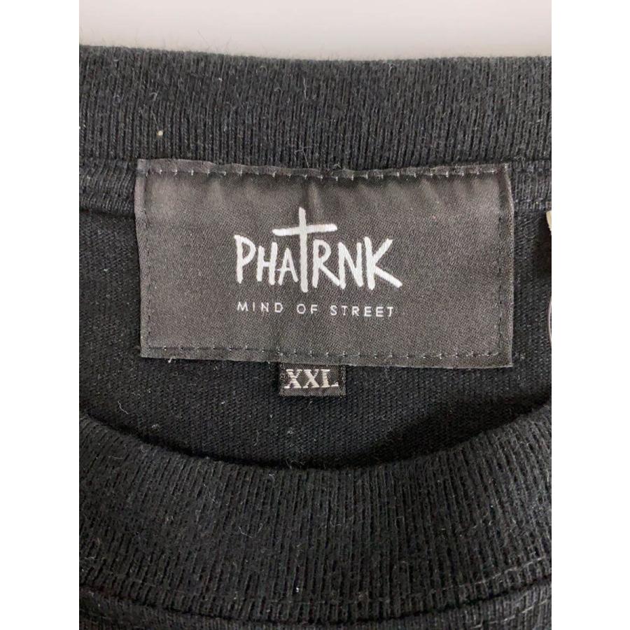 PHATRNK◇ロンT/長袖Tシャツ/XXL/コットン/ブラック/無地